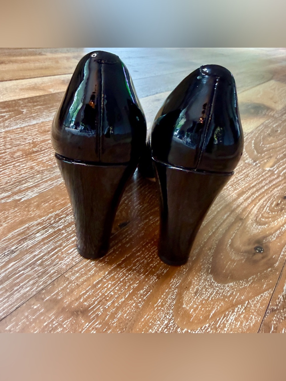 Cole Haan Nike Air Black Patent Leather Block Heel Pumps Heels Shoes / Size 6 - Picture 3 of 8